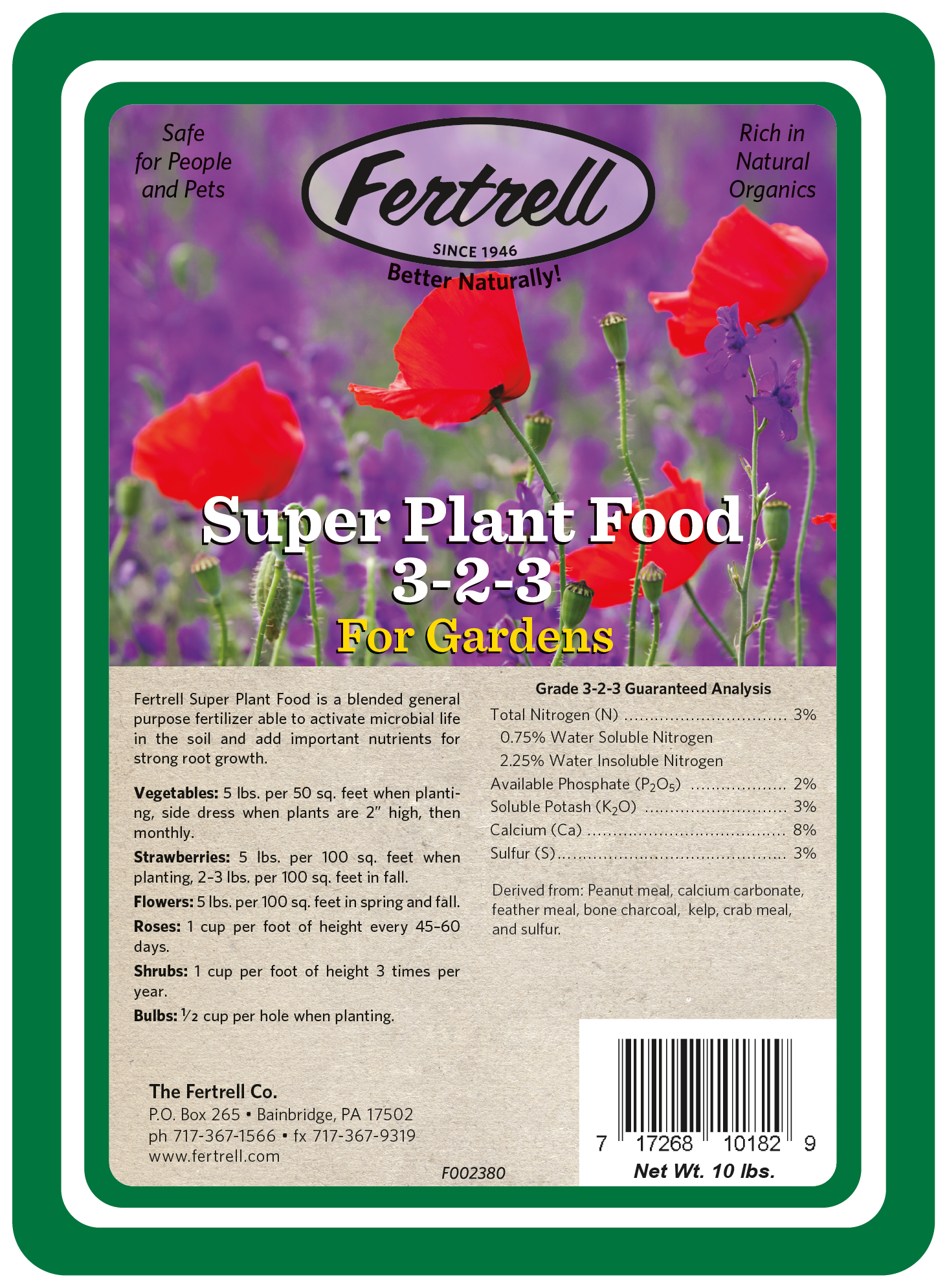 plant fertilizer companies Super Plant Food 3-2-3 – The Fertrell Company