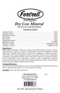 Fertrell Dry Cow Mineral