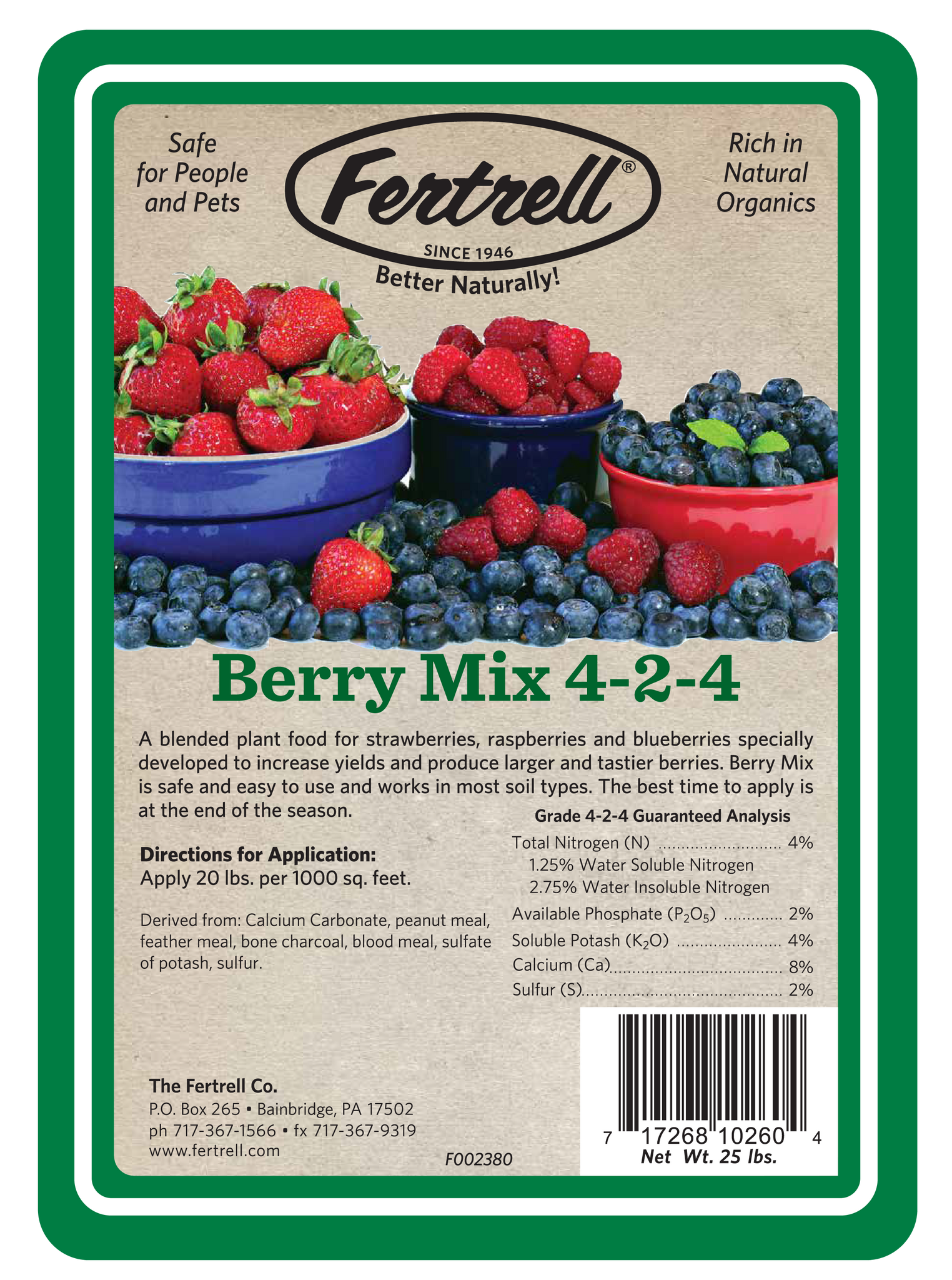 Berry Mix 4-2-4 – The Fertrell Company Berry Mix 4-2-4 – The Fertrell Company